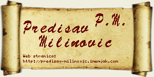 Predisav Milinović vizit kartica